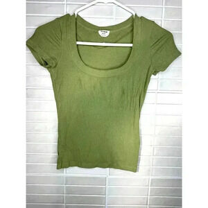 Cotton On Ribbed Shirt - Women’s Extra Small, Slim Fit, Y2K Style